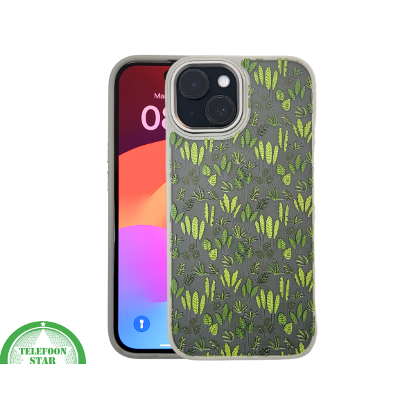 iPhone 15 Plus Hoesje Botanisch Design &ndash; Stevige Bescherming met Natuurlijke Uitstraling – foto 3