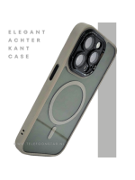 MagSafe iPhone 15 Pro Max Hoesje Transparant Olijfgroen &ndash; Slank & Sterk | Telefoonstar.nl