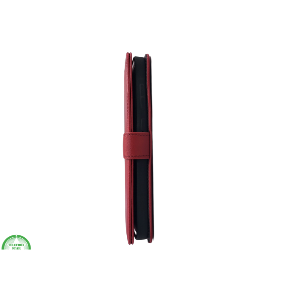 S25 Boek Case Leer Stijlvolle en Beschermende Wallet Case bordeauxrood – foto 5