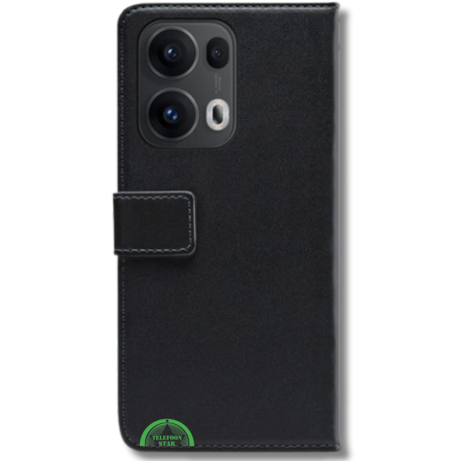 Hoesje voor Oppo Reno 13 Pro Zwart Bookcase Premium kunstleer volledig