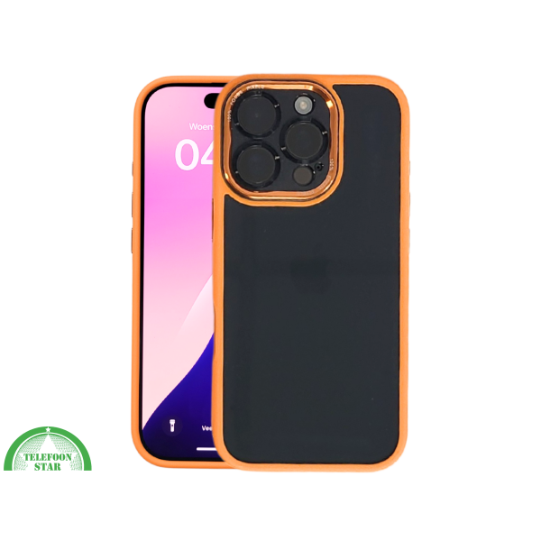 iPhone 16 Pro Oranje Hoesje Met Transparante Achterkant Stevige Bescherming – foto 3