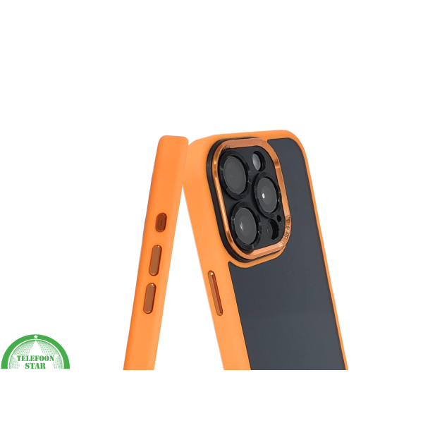 iPhone 16 Pro Oranje Hoesje Met Transparante Achterkant Stevige Bescherming – foto 6