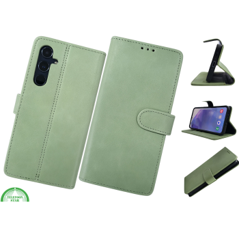 Hoesje voor Samsung A37 Groen BoekCase Leer Stijlvolle en Beschermende Wallet