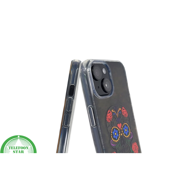 iPhone 15 Hoesje &ndash; Sugar Skull Design | Transparant, Kleurrijk &amp; Uniek – foto 6