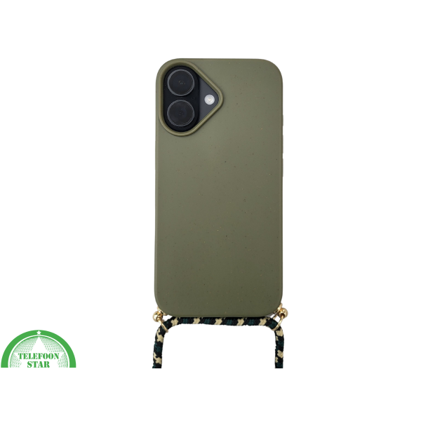 iPhone 16 Hoesje met Koord Olijfgroen&ndash; Stoere &amp; Duurzame Bescherming – foto 2