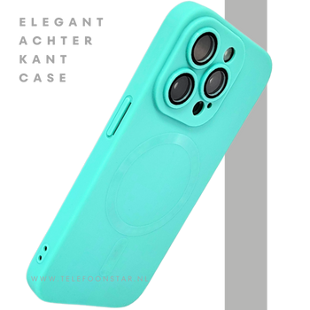Turquoise MagSafe iPhone 15 Pro Max Hoesje &ndash; Fris & Slank Design | Telefoonstar.nl