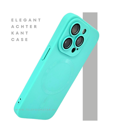 Turquoise MagSafe iPhone 15 Pro Hoesje &ndash; Fris & Slank Design | Telefoonstar.nl