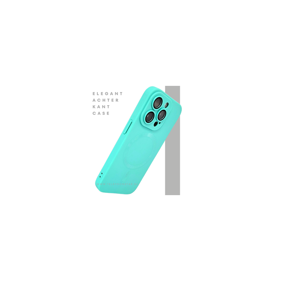Turquoise MagSafe iPhone 15 Pro Max Hoesje &ndash; Fris &amp; Slank Design | Telefoonstar.nl