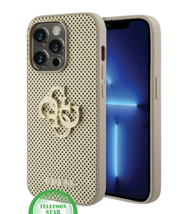 Roze Elegant Hoesje met Hoesje voor iPhone 15 Pro Max Modern Design Case Gold EditionGoud Detail iPhone 15 Pro Max