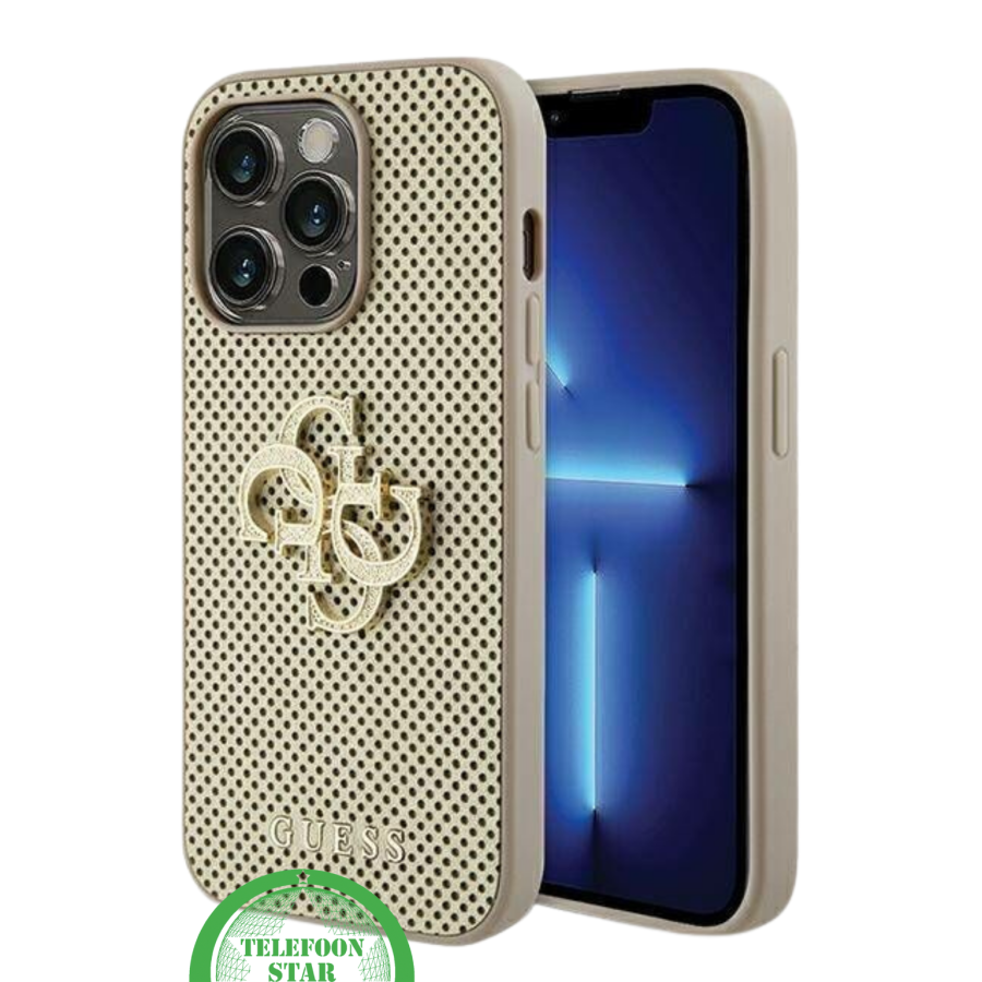 Roze Elegant Hoesje met Hoesje voor iPhone 15 Pro Max Modern Design Case Gold EditionGoud Detail iPhone 15 Pro Max
