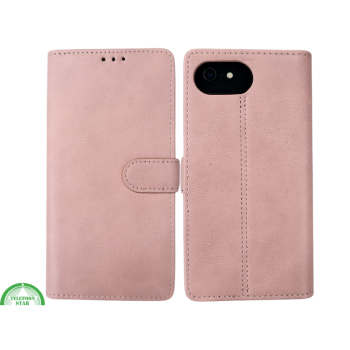 portemonnee licht Roos cover boek case iPhone 16E Nieuw model 2025