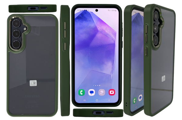 Samsung Galaxy A36 Zwart-Groen Hoesje – Schokbestendige Backcover