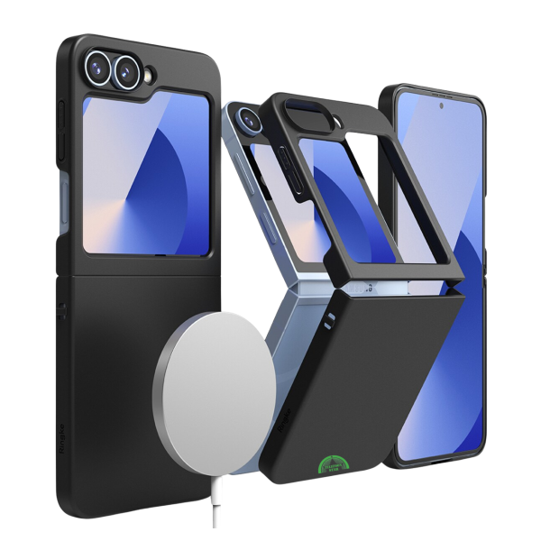 Hoesje voor Samsung Z Flip 7 FE Zwart Slank, stevig en opvouwbaar – foto 2