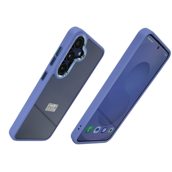 Hoesje voor Samsung Galaxy S26 Plus Transparant met Blauwe Randen – foto 4