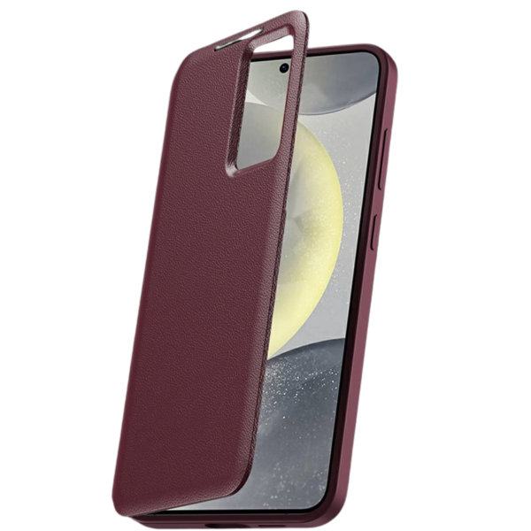 Samsung Galaxy S26 Ultra Hoesje Rood Smart View Bookcase met Pasjeshouder – foto 5