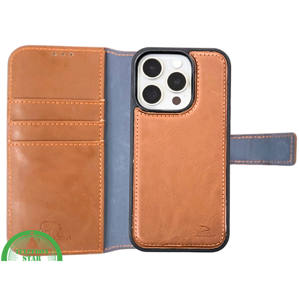 iPhone 15 Pro 2-in-1 Bookcase Hoesje Bruin &ndash; Magnetisch &amp; Stijlvol | Telefoonstar – foto 5