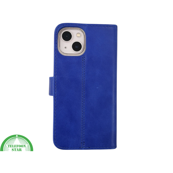Blauw Bookcase Hoesje iPhone 13 EN 14  Wallet Case met Magneetsluiting Telefoonstar – foto 3