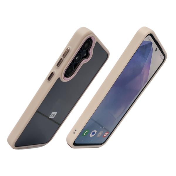 Hoesje voor Samsung Galaxy A37 Transparant met Beige Randen – foto 3