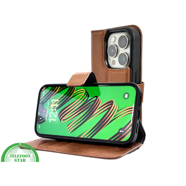 iPhone 15 Pro 2-in-1 Bookcase Hoesje Bruin &ndash; Magnetisch &amp; Stijlvol | Telefoonstar – foto 8