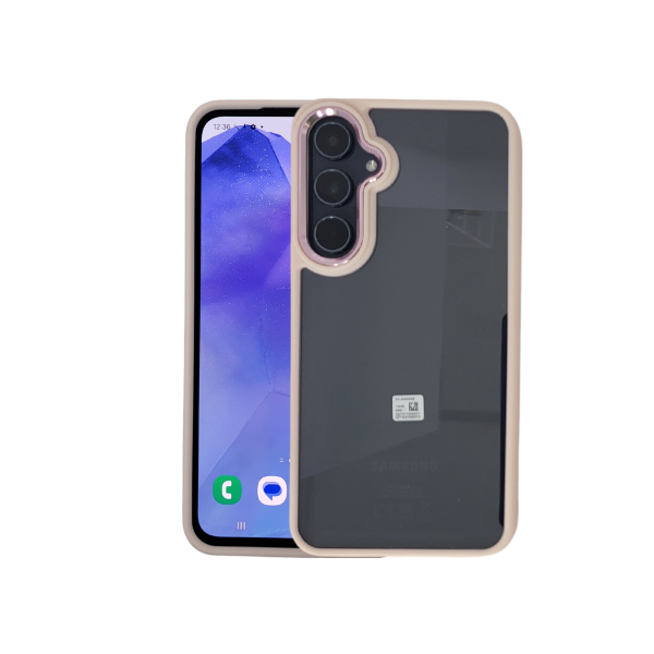 Hoesje voor Samsung Galaxy A37 Transparant met Beige Randen – foto 4