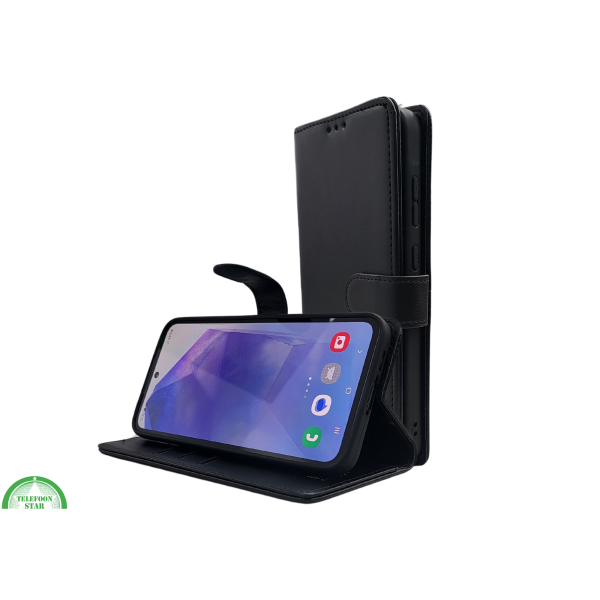 Samsung Galaxy S26  plus Lichtzwart Boek Case Leer Stijlvolle – foto 4