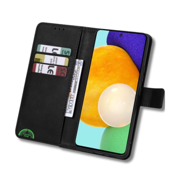 Hoesje voor Oppo Reno 12 5G Zwart Bookcase Premium kunstleer volledig – foto 4