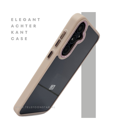 Samsung Galaxy A55 Hoesje doorzichtig rose randen Bescherming & Stijl in &eacute;&eacute;n