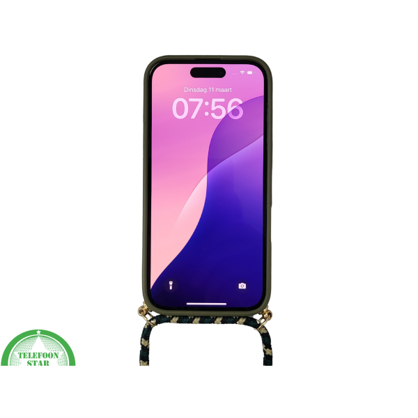 iPhone 16 Hoesje met Koord Olijfgroen&ndash; Stoere &amp; Duurzame Bescherming – foto 3