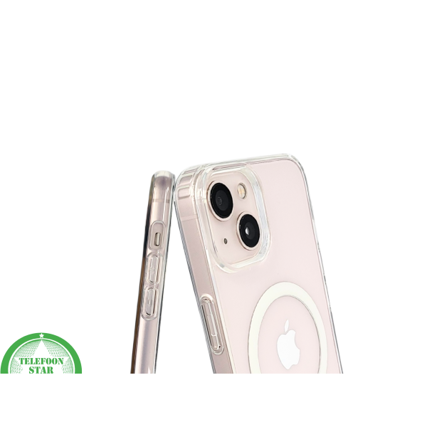 ClearMag Halo &ndash; Transparant iPhone 13 / 14 Hoesje met Witte Magneetring | Telefoonstar.nl – foto 6