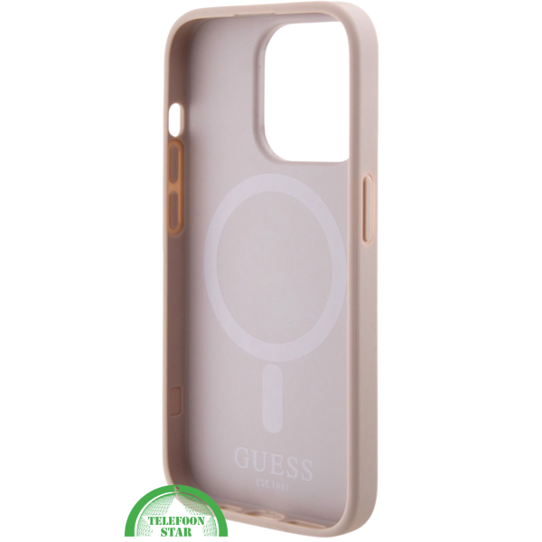 Hoesje voor iPhone 15 Pro &ndash; Lichtroze Design met Gouden Detail – foto 3