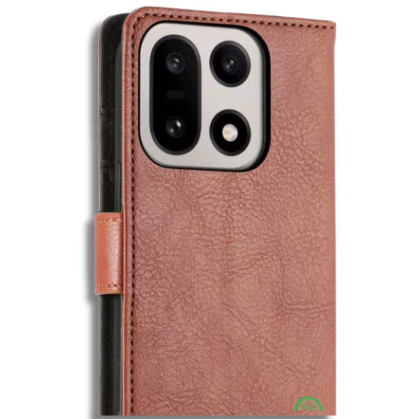 Bookcase Hoesje OnePlus 15 Bruin Magnetische klepsluiting – foto 3