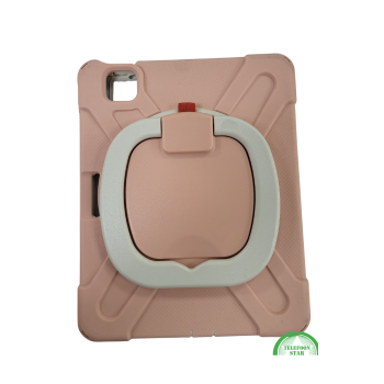 Shockproof Kinder Hoes voor iPad Air 4 10.9 (2020) &ndash; 360&deg; Draaibare Handgreep & Standaard &ndash; Roze