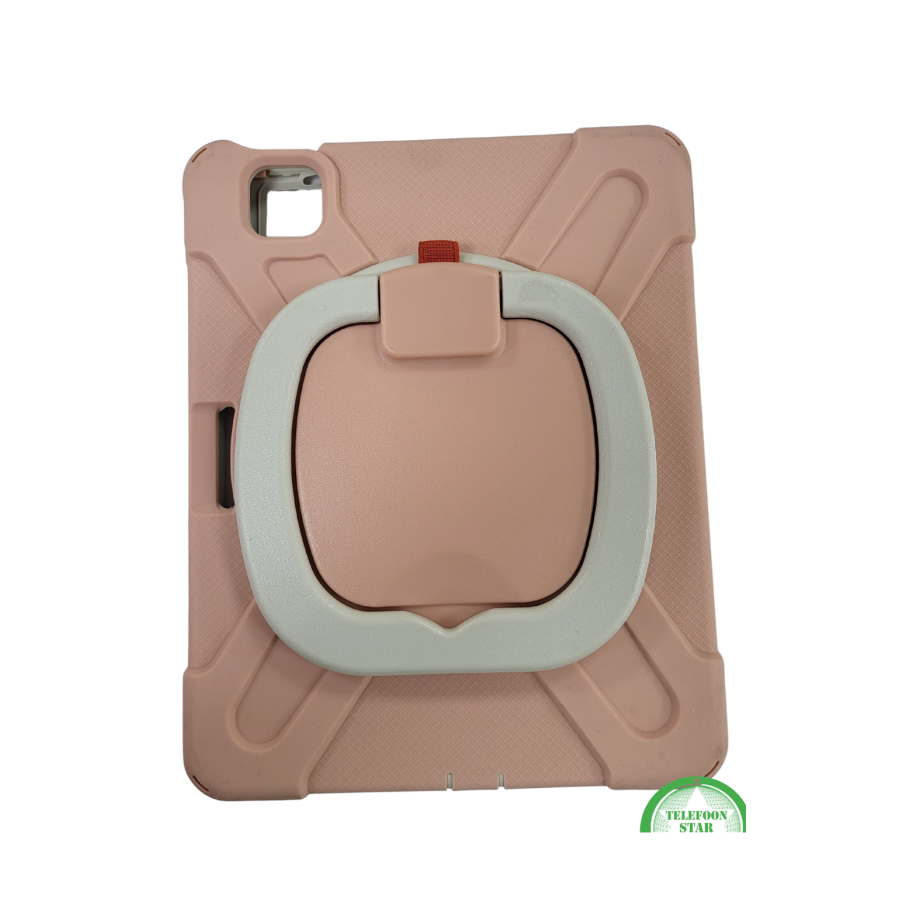 Shockproof Kinder Hoes voor iPad Air 4 10.9 (2020) &ndash; 360&deg; Draaibare Handgreep &amp; Standaard &ndash; Roze