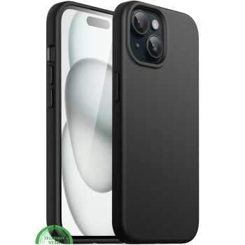 siliconen Hoesje voor iPhone 13 Slank, Stijlvol Strak, mat zwart, anti-vingerafdruk