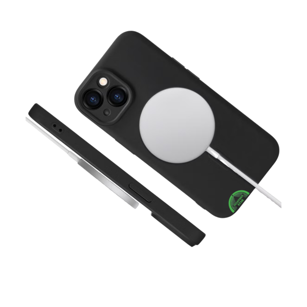 Hoesje voor iPhone 15 Plus Zwart MagSafe Silicone – foto 4