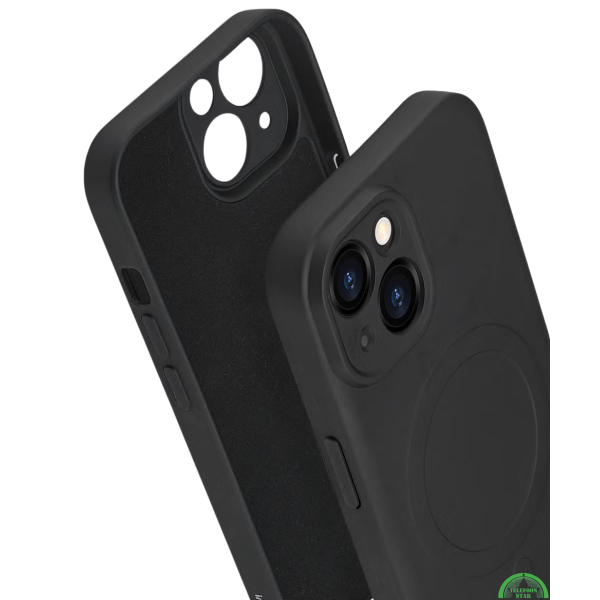 Hoesje voor iPhone 15 Plus Zwart MagSafe Silicone – foto 2
