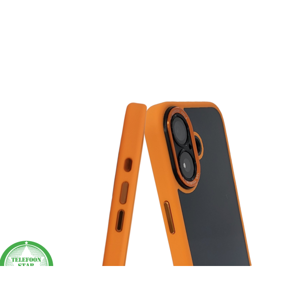 iPhone 16 Plus oranje transparant met schokbestendige bescherming – foto 6