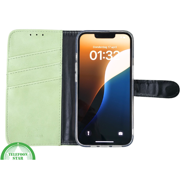 Mintgroen Bookcase Hoesje iPhone 13 en 14 Wallet Case met Magneetsluiting | &euro;14,95 – foto 4