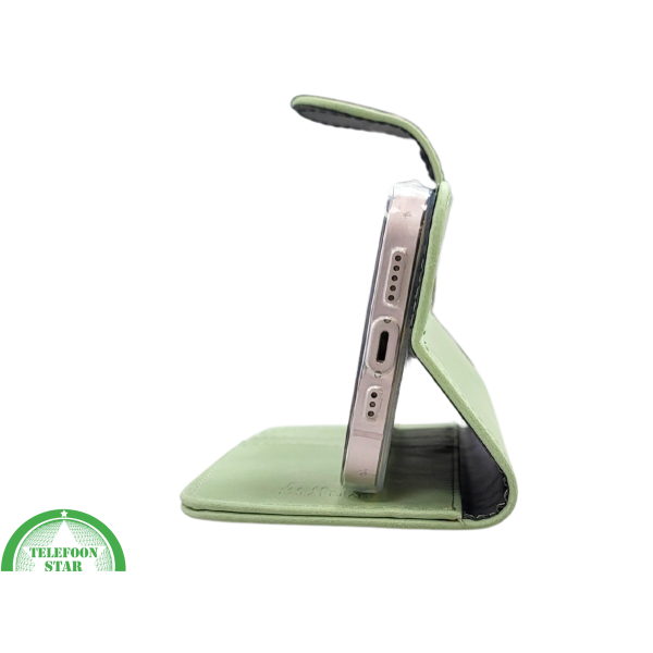 Mintgroen Bookcase Hoesje iPhone 13 en 14 Wallet Case met Magneetsluiting | &euro;14,95 – foto 5