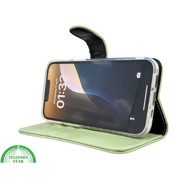 Mintgroen Bookcase Hoesje iPhone 13 en 14 Wallet Case met Magneetsluiting | &euro;14,95 – foto 6