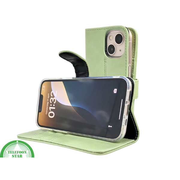 Mintgroen Bookcase Hoesje iPhone 13 en 14 Wallet Case met Magneetsluiting | &euro;14,95 – foto 7
