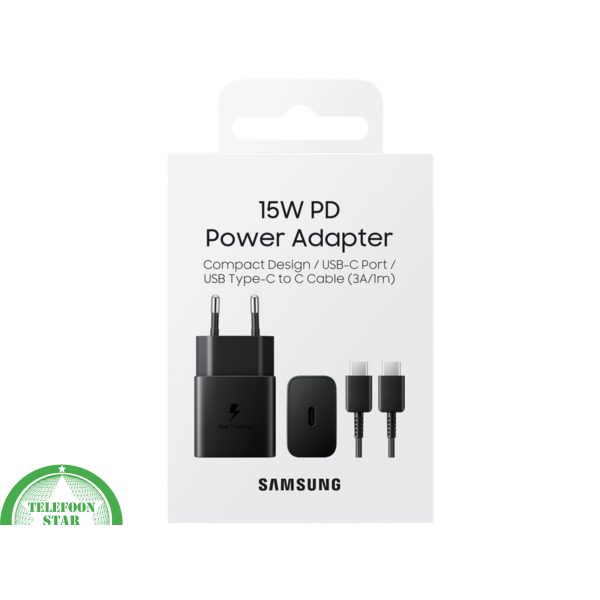 Samsung Adapter (15W PD) met kabel USB-C to USB-C Zwart – foto 6