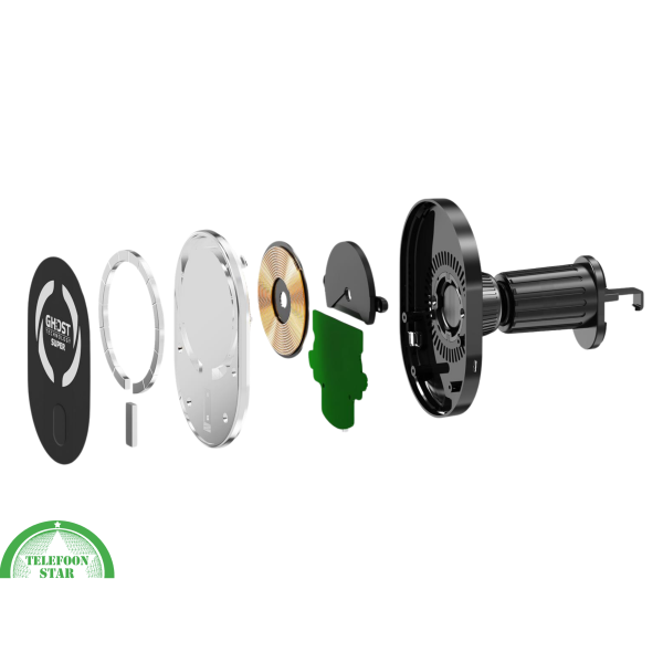 Magnetische Auto Houder Ventilatierooster met 15W Draadloze Oplader – foto 3