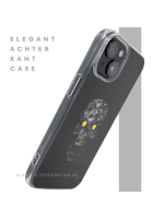 iPhone 15 Hoesje &ndash; Zwart Schedel Design met Bloemen | Kunstzinnig & Beschermend