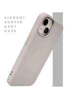 Siliconen Cover iPhone 13 / 14 &ndash; Mat Lichtgrijs | Minimalistische Bescherming