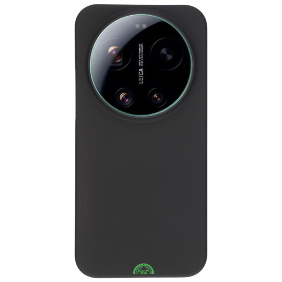 Hoesje voor Xiaomi 17 Ultra Zwart Siliconen Hoesje Met Camera Bescherming