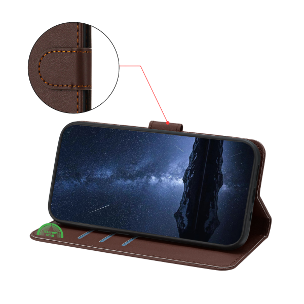 Hoesje voor Xiaomi Redmi A7 Pro Wallet Case Bruin Duurzaam Comfortabele grip – foto 4