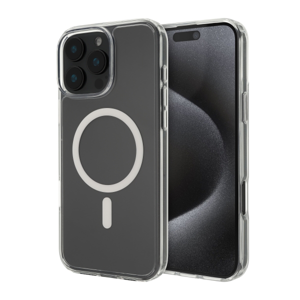 iPhone 17 hoesje transparant met rode accenten en schokabsorberende randen – foto 2