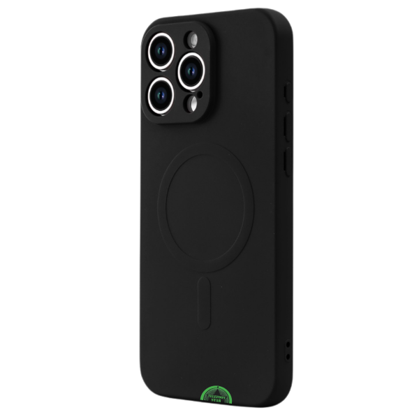 Hoesje voor iPhone 14 Pro Max Zwart MagSafe Silicone – foto 4
