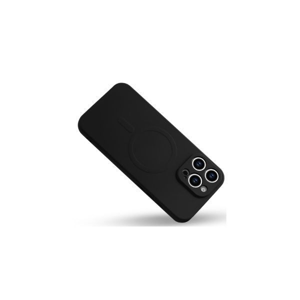Hoesje voor iPhone 14 Pro Max Zwart MagSafe Silicone – foto 3